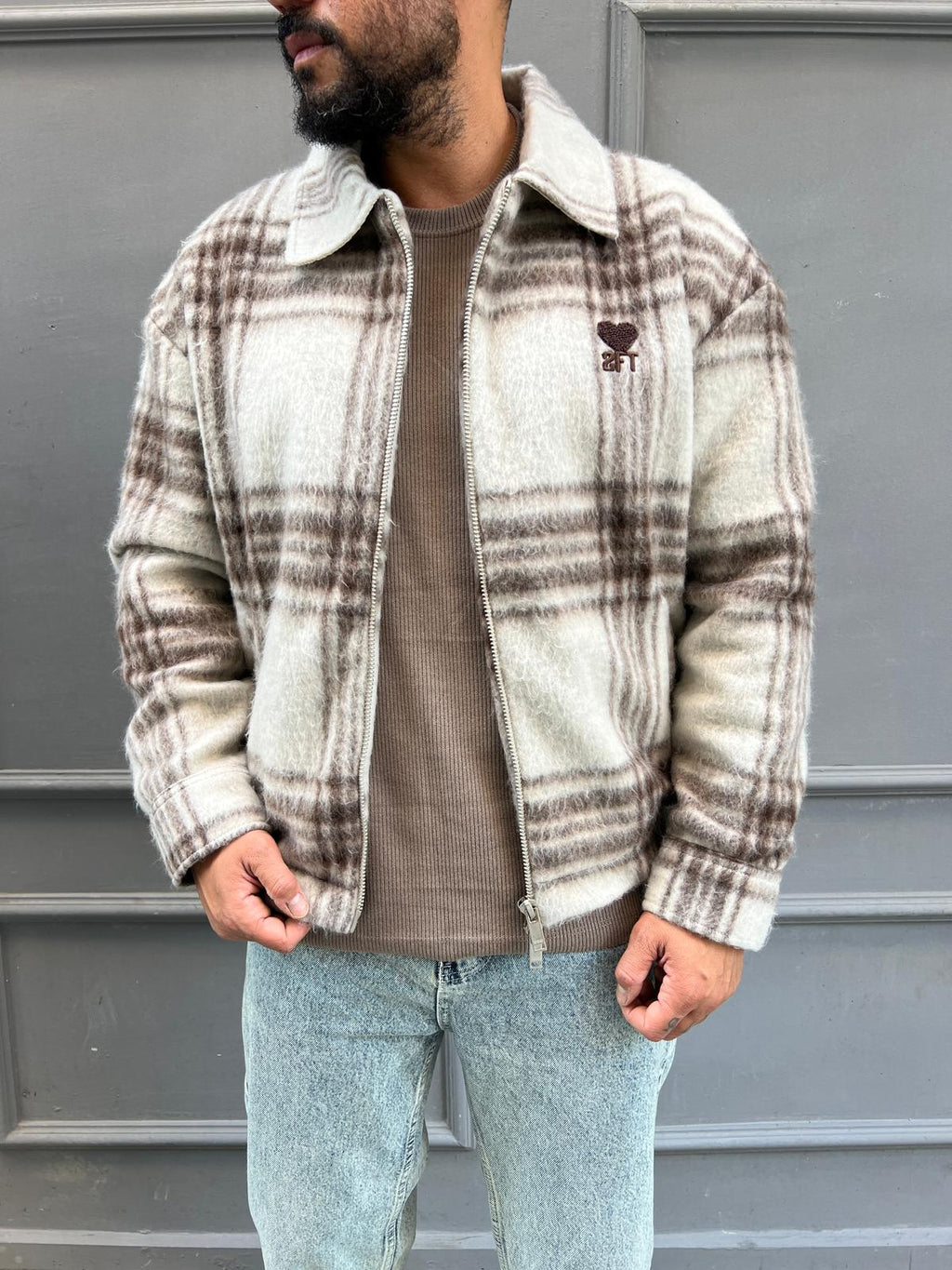 Yün Karışımlı Desenli Mont M:02