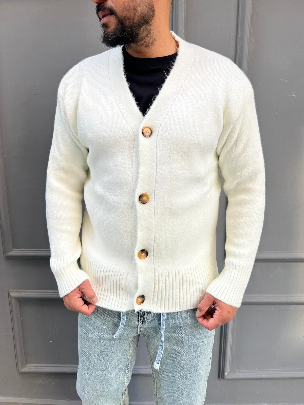 Mevsimlik Beyaz Hırka H:02