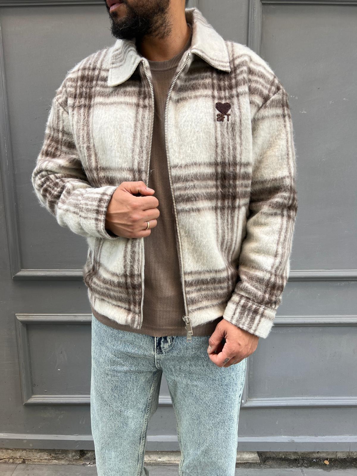 Yün Karışımlı Desenli Mont M:02