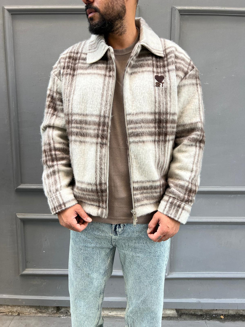 Yün Karışımlı Desenli Mont M:02