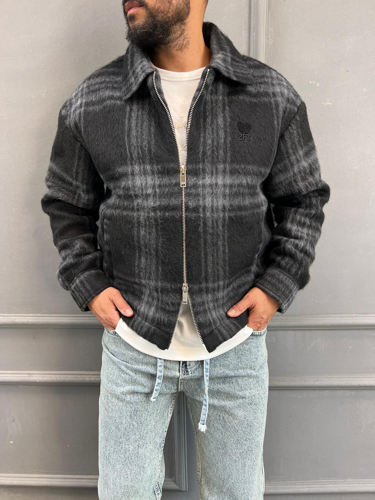 Yün Karışımlı Desenli Mont M:03