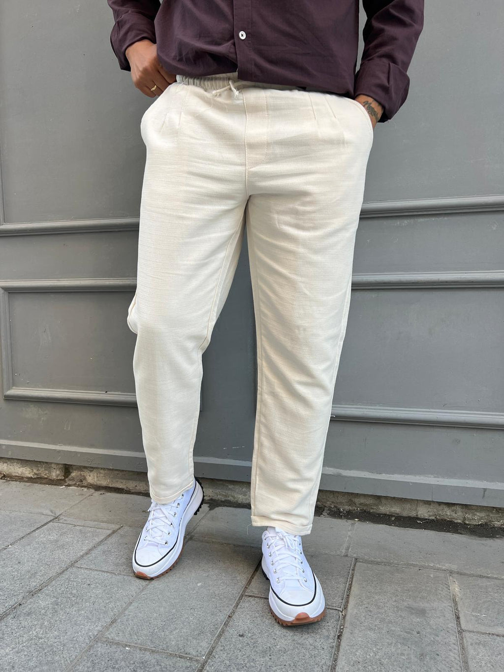 Duble Paça Keten Pantolon KT:01