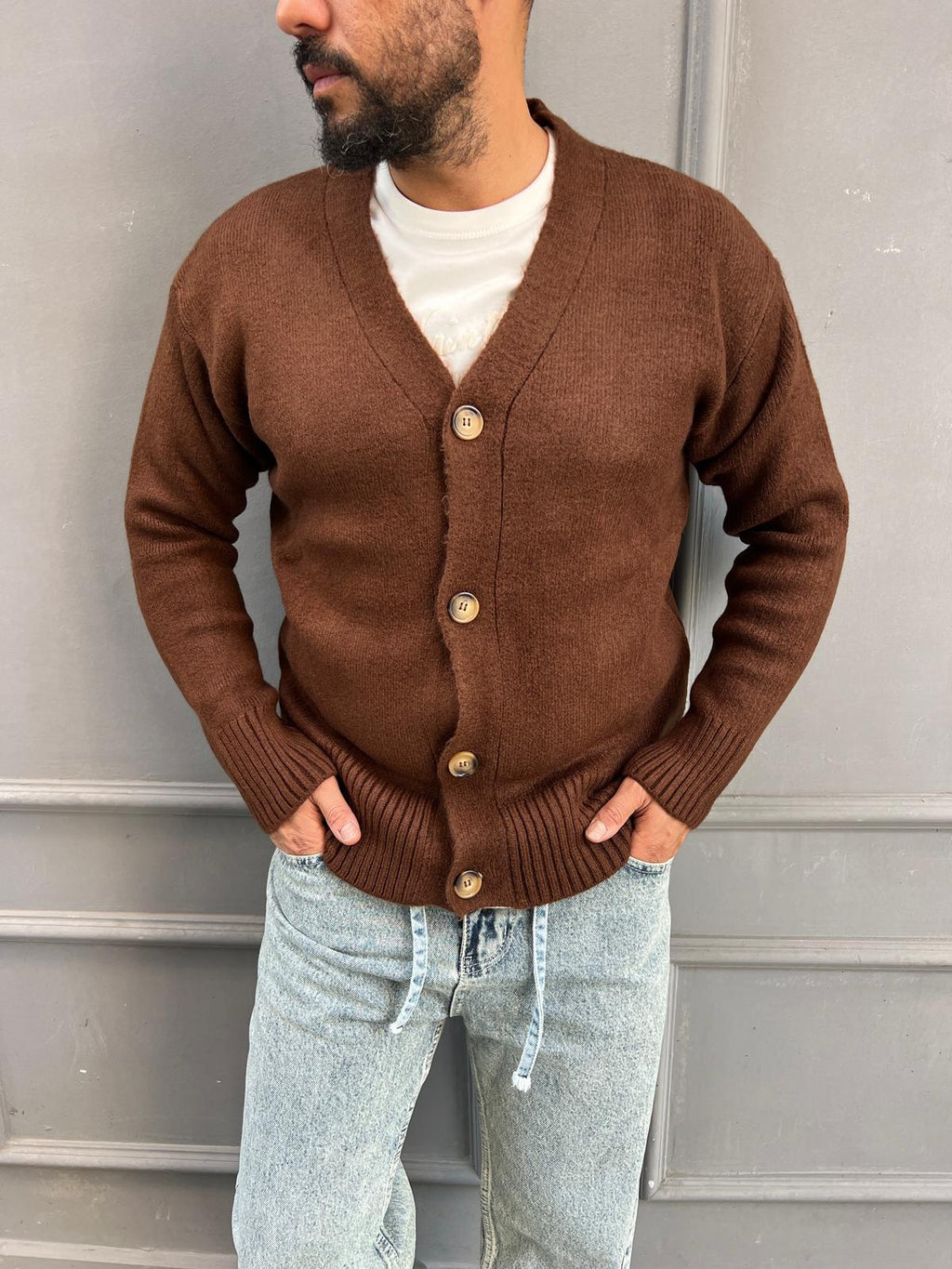 Mevsimlik Kahverengi Hırka H:03