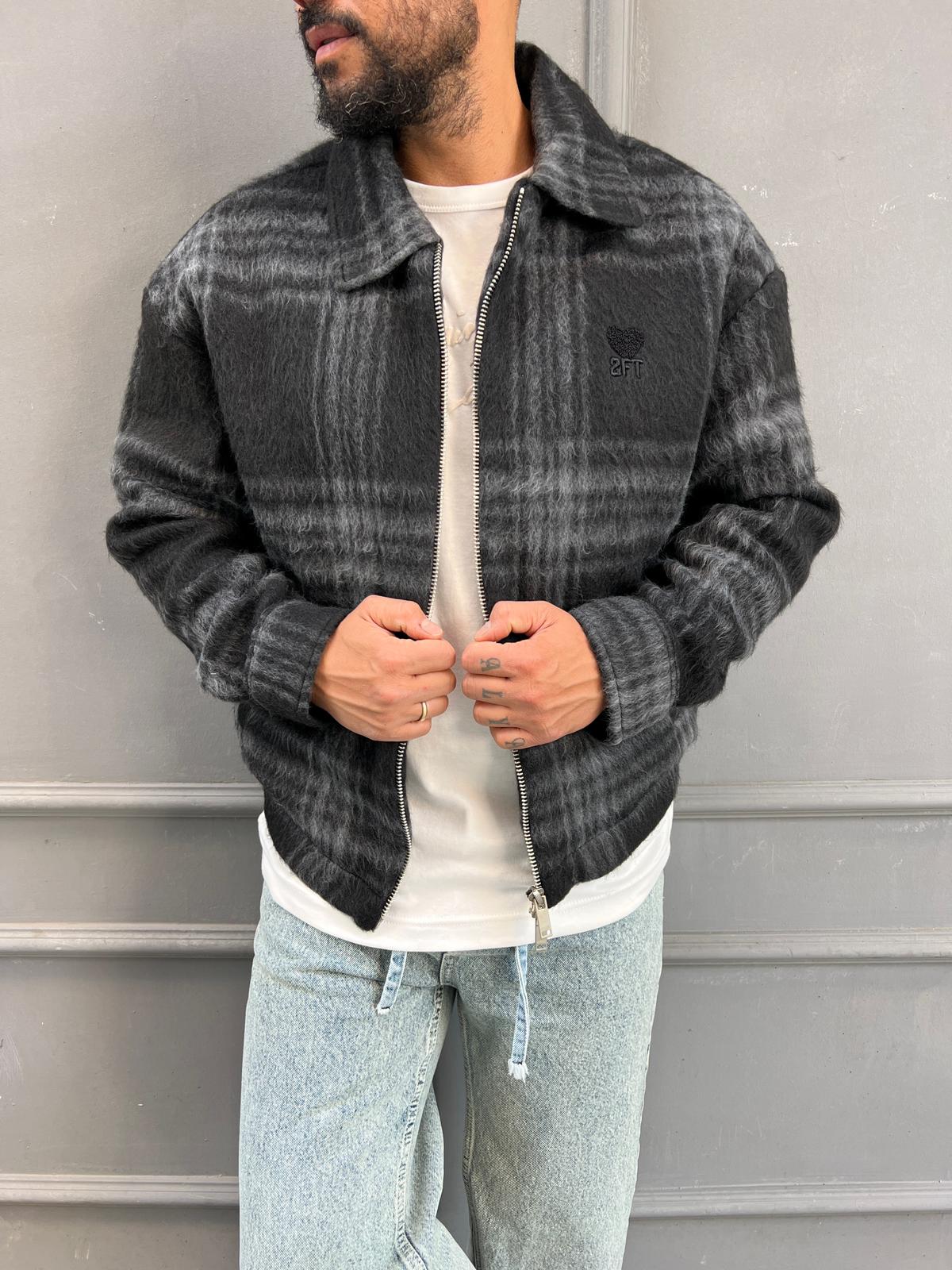 Yün Karışımlı Desenli Mont M:03