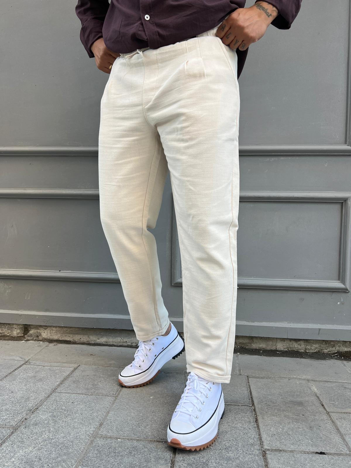 Duble Paça Keten Pantolon KT:01